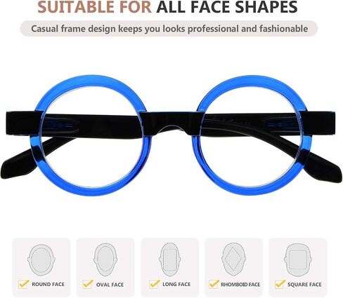 نظارات قراءة دائرية من Eyekepper للنساء نظارات ريترو ريدر - أحمر +1.25 in Saudi Arabia