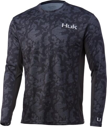 HUK mens Icon X Camo Long Sleeve Shirt |Performance Fishing Shirt Shirt in Saudi Arabia