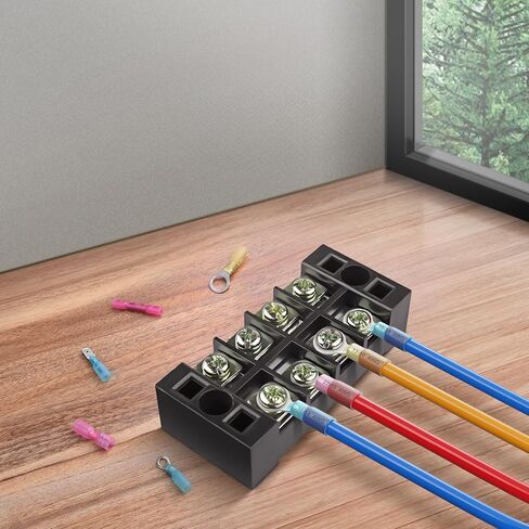 560PCS Heat Shrink Wire Connectors, Waterproof Automotive Marine Electrical Terminals Kit, Crimp Insulated Ring Fork Spade Butt Splice in Saudi Arabia