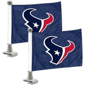 FANMATS 61889 Houston Texans Ambassador Car Flags - 2 Pack Mini Auto Flags, 4in X 6in, Perfect for Hood or Trunk