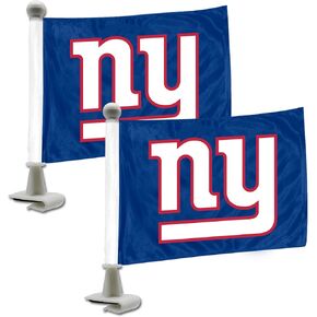 FANMATS 61875 New York Giants Ambassador Car Flags - 2 Pack Mini Auto Flags, 4in X 6in, Perfect for Hood or Trunk