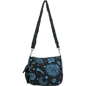 Sun Moon Stars and Planets Celestial Hippie Boho Crossbody Single Shoulder Bag