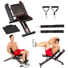 L with Performance Pack Folding Weight Bench & Exercise Bench Press Rack - Fitness Benches, Gym Bench for Home, Workout Bench - Multi Gym Strength Training Equipment, Portable Gym Equipment in Kuwait