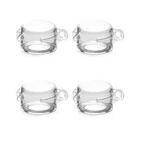 QWORK Switch Cover Protector, 10 Pcs 30mm Plastic Round Push Button Switch Guard Cover Emergency Stop Button Lockout, Clear