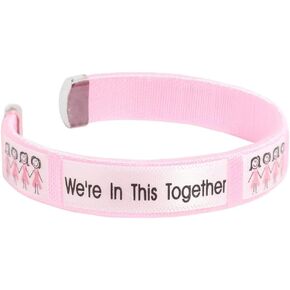 Breast Cancer Pink Ribbon Bangle Bracelets - Wholesale Breast Cancer Awareness Bracelets for Fundraisers (2 Bracelets)