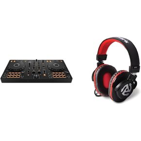 Pioneer DJ DDJ-FLX4 2-deck Controller & HDJ-CUE1BT On-Ear Bluetooth DJ Headphone Bundle