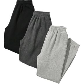 Floerns Women's 3 Piece Solid Drawstring Waist Slant Pocket Jogger Sweatpants Black Grey Cartoon S