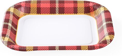 أطباق ورقية دائرية للاستعمال مرة واحدة من جلاد بتصميم منقوش دافئ - أطباق ورقية شديدة التحمل مقاومة للنقع والقطع وقابلة للاستخدام في الميكروويف لجميع الأطعمة والاستخدام اليومي - 10 بوصات، 58 قطعة in Kuwait