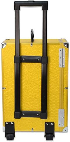 Rolling Jewelry Trolley Case Jewels Sets Display Organizer 10 Layer Removable Trays with Code Locks and Wheels (Black) in Saudi Arabia