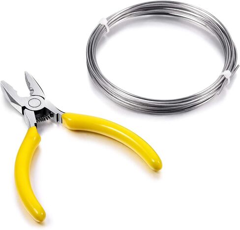 Mudder 30 Feet High Temp Wire Nichrome Heat Resistant Metal Wire 17 Gauge with a Mini Plier Craft General Purpose Support Wire for DIY Jewelry Making in Saudi Arabia