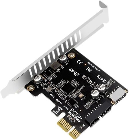 محول بطاقة توسيع Chenyang PCI-E X4 إلى USB 3.2 Type-E بمقبس اللوحة الأمامية PCI Express Gen2 بسرعة 20 جيجابت في الثانية in Kuwait