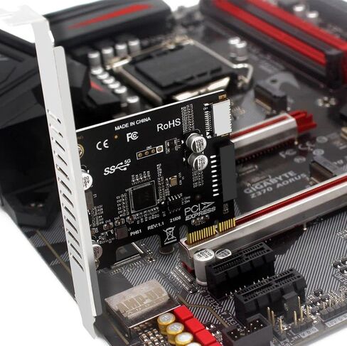 محول بطاقة توسيع Chenyang PCI-E X4 إلى USB 3.2 Type-E بمقبس اللوحة الأمامية PCI Express Gen2 بسرعة 20 جيجابت في الثانية in Kuwait