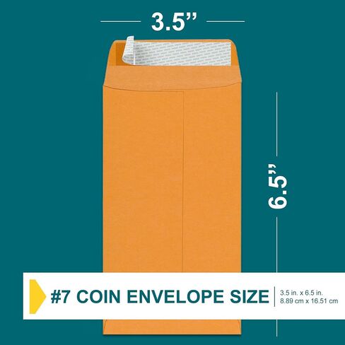 #1 Coin Envelopes - 500 Count with Gummed Seal - Small Envelopes 2.25x3.5 inch - White Money Envelopes for Coins, Seeds, Jewerly, Small Parts - Coin Collectioning Envelopes - 28lb Paper Seed Envelopes in Saudi Arabia