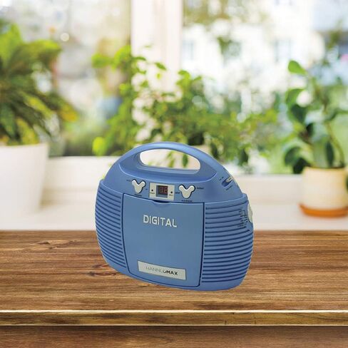 مشغل أقراص مضغوطة محمول HANNLOMAX HX-327CD مع راديو AM/FM، مدخل Aux-in، مصدر طاقة مزدوج AC/DC. (أسود) in Kuwait