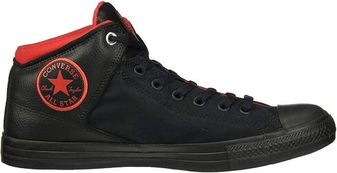 Converse Unisex Chuck Taylor All Star High Street Mid Canvas Sneaker - Lace up Closure Style - White/Red/Clematis Blue 11.5 in Saudi Arabia
