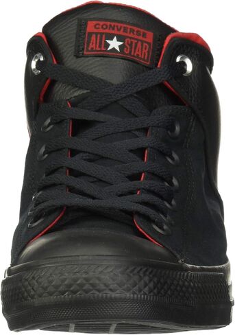 Converse Unisex Chuck Taylor All Star High Street Mid Canvas Sneaker - Lace up Closure Style - White/Red/Clematis Blue 11.5 in Saudi Arabia