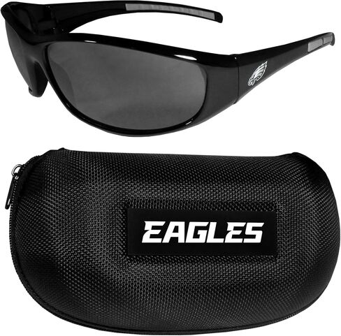 NFL Detroit Lions Wrap Sunglasses & Zippered Case, Blue in Saudi Arabia