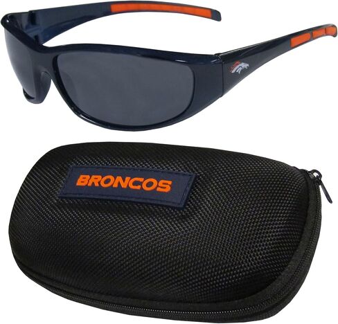 NFL Detroit Lions Wrap Sunglasses & Zippered Case, Blue in Saudi Arabia