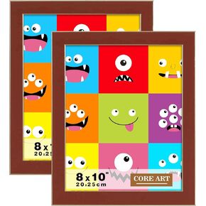 CORE ART 4x6 Picture Frame Orange Photo Frame, 4 by 6 Colorful Frame with HD Plexiglass, Wall or Tabletop Display