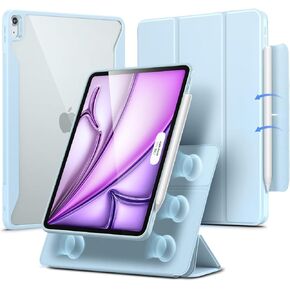 ESR for iPad Air 13 Inch Case M2(2024), iPad Air 13 Case with Pencil Holder, Removable Magnetic Cover, Vertical Stand, Fully Supports Pencil Pro and Pencil(USB-C), Rebound 360 Series, Black