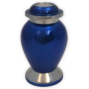 Blue Sapphire Adult Cremation Urn Distinct Funeral Urn with a Stunning Deep Blue Finish (Large, Adult)