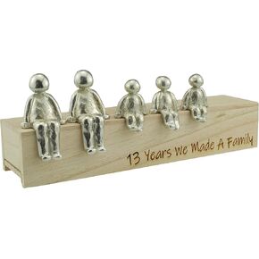 13th Anniversary Idea - 13 Years We Made A Family Metal Ornament - Choose Your Family Combination (2 Children)