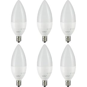 Sunlite 41639 LED B11 Clear Torpedo Tip Chandelier Light Bulb, 4.5 Watts (40W Equivalent) 300 Lumens, Candelabra E12 Base, Dimmable Energy Star and ETL Certified, 5000K Daylight, 6 Count