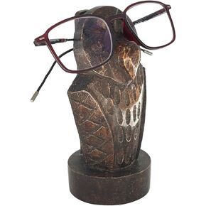S.B Arts Handcrafted Wooden Spectacle Eyeglasses Holder Nose and Mustache Shaped Sunglasses Stand Home, Office and Desk Decor Accessories