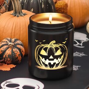 Merry Christmas Candle with Warmer LED, Merry Christmas Decor Winter Candle with Apple Spice Scent, Apple Candle Over 40 Hours of Burn Time, Gift for Christmas Decorations Indoor, 100% Soy Wax,Black
