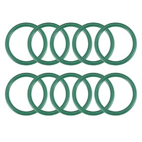 uxcell Fluorine Rubber O-Rings, 38mm OD 31.8mm ID 3.1mm Width FKM Seal Gasket for Machinery Plumbing, Green, Pack of 10
