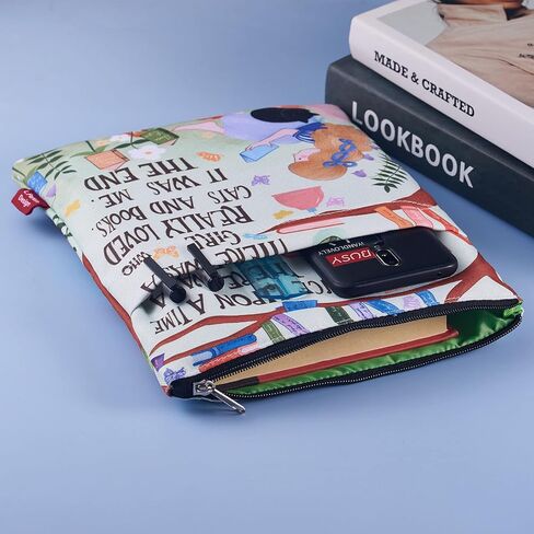 Book Sleeve Cute Dinosaur Book Covers for Paperbacks,Washable Fabric, Book Sleeves with Zipper, Medium 11 Inch X 8.7 Inch Dinosaur Gifts for Book Lover in Saudi Arabia