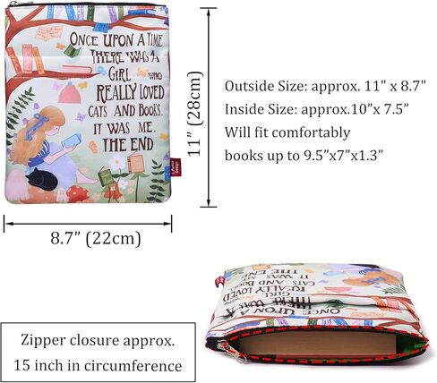 Book Sleeve Cute Dinosaur Book Covers for Paperbacks,Washable Fabric, Book Sleeves with Zipper, Medium 11 Inch X 8.7 Inch Dinosaur Gifts for Book Lover in Saudi Arabia