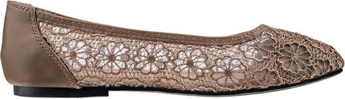 Women's Ballet Shoe Floral Breathable Crochet Lace Ballet Flats (7 M US, Red) in Saudi Arabia