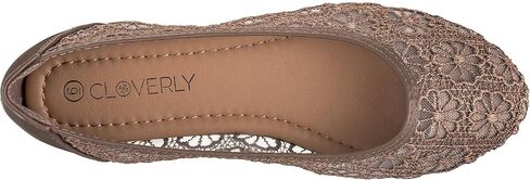 Women's Ballet Shoe Floral Breathable Crochet Lace Ballet Flats (7 M US, Red) in Saudi Arabia