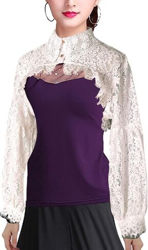 Women's Gothic Shrugs Bolero Long Sleeve Standard Collar Medieval Victorian Vampire Witch Costume Cardigan Jacket in Saudi Arabia