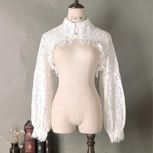 Women's Gothic Shrugs Bolero Long Sleeve Standard Collar Medieval Victorian Vampire Witch Costume Cardigan Jacket in Saudi Arabia