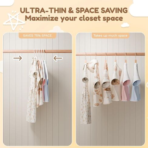 Kids Plastic Hangers, Baby Clothes Hangers for Closet 50 Packs Non-Slip Toddler Hangers for Infant Child Clothing, Small Children Hangers for Pants Coats Skirts (White) in Saudi Arabia