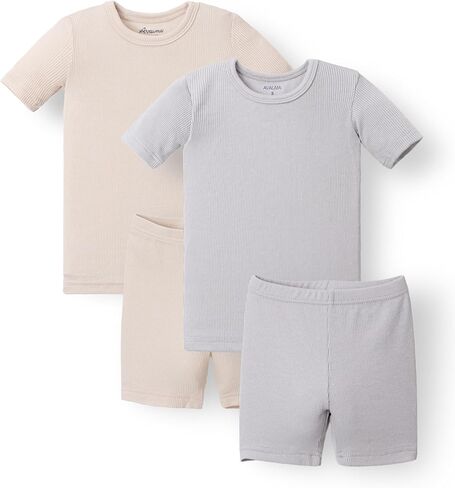 AVAUMA Toddler Short Pajamas Set Baby Boys Girls Kids Snug fit Ribbed Sleepwear pjs for Daily Life Style in Saudi Arabia