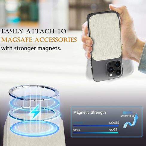 محفظة LOHASIC مغناطيسية، متوافقة مع MagSafe، حجب RFID آمن، حامل قابل للتمدد حتى 10 بطاقات، جيب بسحاب من جلد البولي يوريثان، عصا Mag على الهاتف، لسلسلة iPhone 15/14/13/12 - أسود in Kuwait