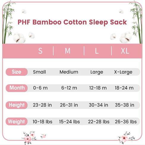 PHF 70% Rayon Derived from Bamboo and 30% Cotton Baby Sleep Sacks 0-6 Months, Baby Sleeping Bag 2-Way Zipper, 2 Pack 0.5 TOG Soft and Breathable Wearable Blanket for Baby Boys Small Size, Dinosaur in Kuwait