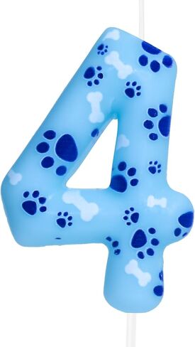 1st Birthday Candle Dog Paw Number 1 Candle Dog Paw Cake Decoration Birthday Party Supplies Pink Dog Paw Print Themed Cake Topper Decorations for Kids Boy Girl Party Decor Supplies in Saudi Arabia
