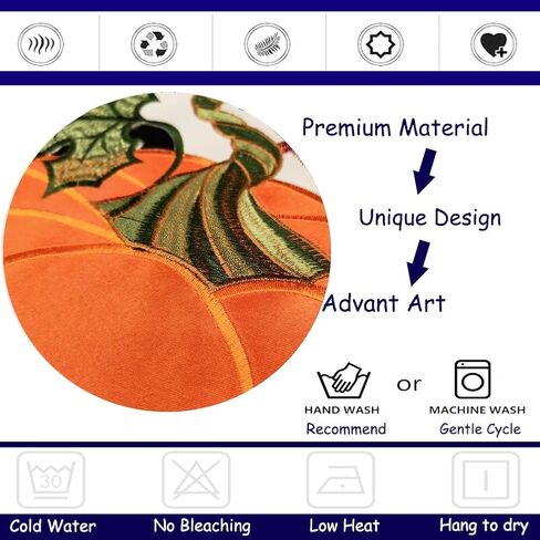 AMZALI Fall Table Runner Cutwork Embroidered Maple Leaves Dresser Scarf Harvest Table Topper for Thanksgiving's Day Home Holiday Party Decoration Runner 14"x 36" in Saudi Arabia