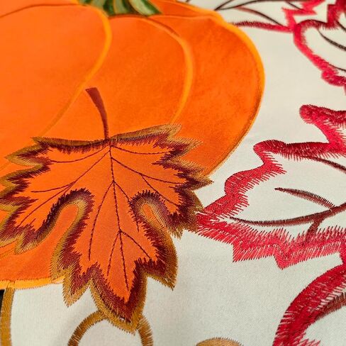 AMZALI Fall Table Runner Cutwork Embroidered Maple Leaves Dresser Scarf Harvest Table Topper for Thanksgiving's Day Home Holiday Party Decoration Runner 14"x 36" in Saudi Arabia