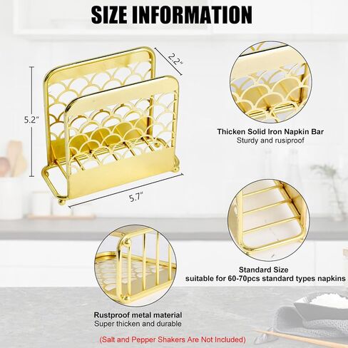Napkin Holder for Table,MetalIron Modern Napkin Holder for Kitchen Dining Cocktail Napkin Holders for Paper Napkins Mail Bills Suitable for All Dining Room Decors Black in Saudi Arabia