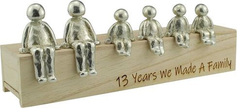 13th Anniversary Idea - 13 Years We Made A Family Metal Ornament - Choose Your Family Combination (2 Children) in Saudi Arabia