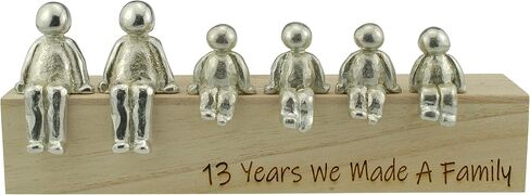 13th Anniversary Idea - 13 Years We Made A Family Metal Ornament - Choose Your Family Combination (2 Children) in Saudi Arabia