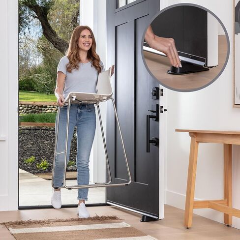 Rubber Door Stopper | Heavy-Duty Wedge Doorstop Jam for Bottom of Door | Taller Design for Large Gaps, Smart Mold for Small Spaces, Strong, Solid Build | 3.3cm, Brown, 1 Pack in Saudi Arabia