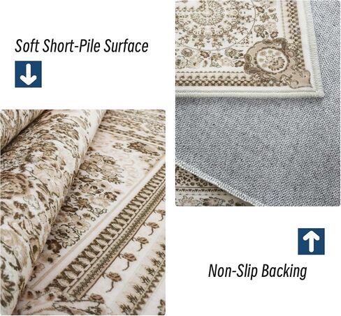 Area Rugs for Living Room, Area Rugs 6x9 for Bedroom, Comfortable and Soft Fabric, TPR Non-Slip Backing, Sturdy Sewn Edges, 6 x 9 Large Washable Carpet in Saudi Arabia