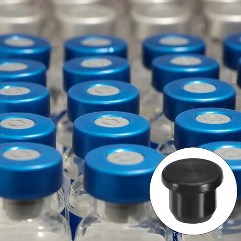 PATIKIL Silicone T-Hole Stoppers 6.3mm/0.25inch, 20 Pack Soft Flexible Plug End Cover Caps Waterproof Bottle Seal Plug for Cable Gland Hole, Black in Saudi Arabia