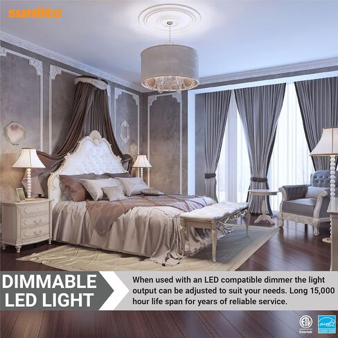 Sunlite 41639 LED B11 Clear Torpedo Tip Chandelier Light Bulb, 4.5 Watts (40W Equivalent) 300 Lumens, Candelabra E12 Base, Dimmable Energy Star and ETL Certified, 5000K Daylight, 6 Count in Kuwait